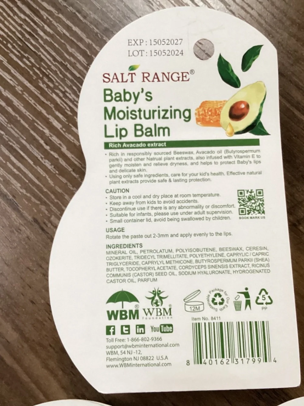 Salt Range Baby Moisturizing Lip Balm Bundle 0.18 oz each (6 lip balms) NEW